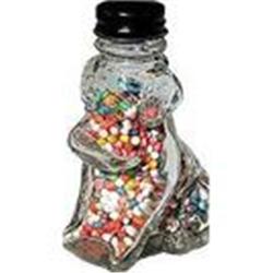 DOG CANDY JAR * OLD VINTAGE 1940S DOG GLASS #2270655