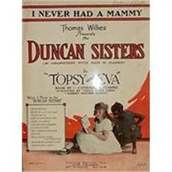 VINTAGE DUNCAN SISTERS TOPSY & EVA MAMMY NEGRO #2270674