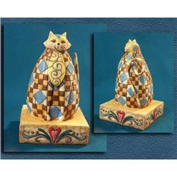 JIM SHORE FAT CAT STATUE * ENESCO HEARTWOOD #2270714