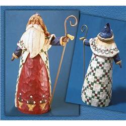 JIM SHORE SANTA STATUE W CANE  * ENESCO #2270724