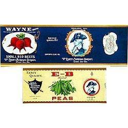 33 Vintage Vegetable Fruit Can Labels #2270737