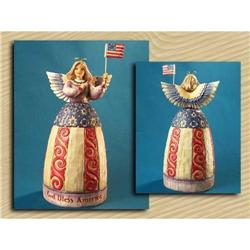 JIM SHORE PATRIOTIC ANGEL STATUE * ENESCO #2270739