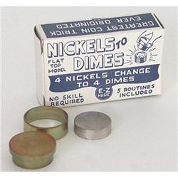 VINTAGE NICKELS TO DIMES COIN MAGIC TRICK  TOY #2270746