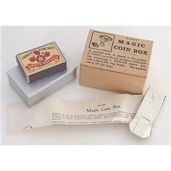 VINTAGE ADAMS MAGIC COIN BOX MAGICIAN TOY #2270749