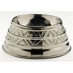 NICKEL PLATED DOG BOWL NEW #2270764