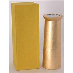 VINTAGE GOLD LACQUERWARE WOODEN CANDLE IN BOX #2270840