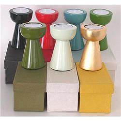 2 VINTAGE JAPANESE LACQUERWARE WOODEN CANDLE #2270849