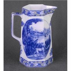 PORCELAIN HUNTING WATER PITCHER NEW #2270860