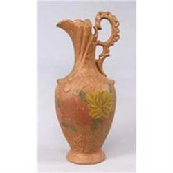 PORCELAIN FLORAL BROWN PITCHER / NEW #2270866