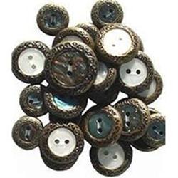 100 VINTAGE BRASS BUTTONS #2270872