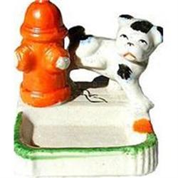 VINTAGE BISQUE PUPPY DOG ASHTRAY #2270877
