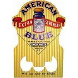 VINTAGE AMERICAN BLUE CARDBOARD DISPLAY SIGN #2270883