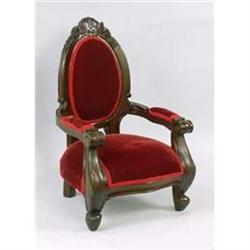 DOLL HOUSE RED CAMEO BACK CHAIR  / NEW #2270912