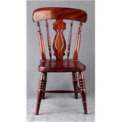 DOLL HOUSE WOOD FIDDLEBACK CHAIR  / NEW #2270914