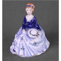 PRETTY PURPLE LADY PORCELAIN BOX #2270948