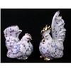 Image 1 : FLORAL ROOSTER AND HEN PORCELAIN FIGURE STATUES#2270949