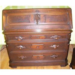 ANTIQUE VICTORIAN WALNUT LINCOLN DESK #2270955