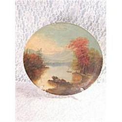 Rare Antique Paper Mache Plate Folk Art #2270960