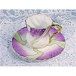 Stunning Antique Demi or Demi-tasse Cup Saucer #2270969