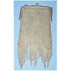 Silvertone Fringed Mesh Bag #2271225