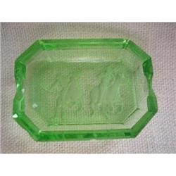 Intaglio Cut Polo Players Green Octagonal #2271246