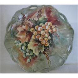 Hand Painted Grape Plate-Artist Signed #2271257