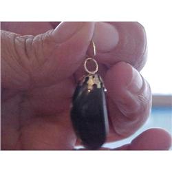 14k Yellow Gold Apache Tear  #2271318