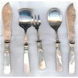 Mother of pearl Serving set  5 pieces c1930 #2271324