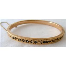 Bangle Bracelet Gold Fill Niello Decoration #2271352