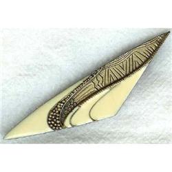 Art Deco pin Enamel and pewter. #2271357