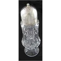 Sugar Shaker/Muffineer Glass and Silver #2271363