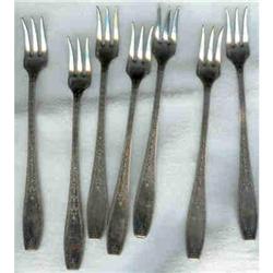 Cocktail Forks. (7)Silver Plate #2271370