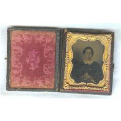 Photo on glass. Gutts Percha case c1860? #2271388