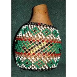 BIG  Afican Beaded Gourd  Shakere Noise maker  #2271532