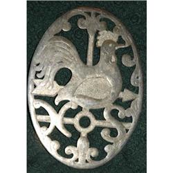 Italian E.P. Zinc Rooster Trivet  & Wall Decor #2271540