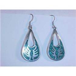 Large Sterling Silver & Tuquoise Earrings #2271575