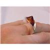 Image 1 : Amber Pyramid & Sterling  Ultra Modernist Ring #2271579