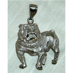 One of Kind Sterling Silver Bull Dog Pendant  #2271603