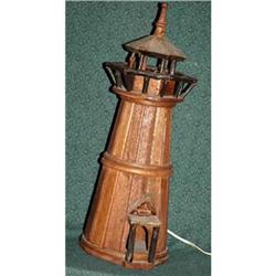 Handcrafted Lighted  Cedar Wood Light House #2271606