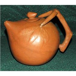Unusual  Handcrafted   Clay Teapot Terra-cotta #2271608