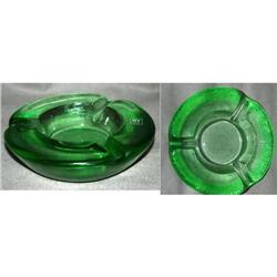 IVV Italian Heavy  Thick Green Glass Ashtry  #2271610