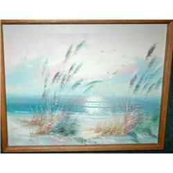Seashore Misty Dawn Oil on Canvas Painting #2271616
