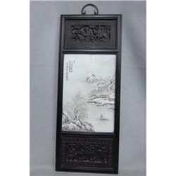 Chinese  Porcelain  Plaque  #2284487