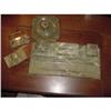 Image 1 : Green marble desk set  #2284878