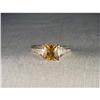 Image 1 : 14K WG Princess Citrine Diamond Filigree Ring #2284923