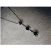 Image 1 : Estate 14K 3-Stone Tri-Stone Sapphire Necklace #2284927