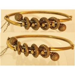 Antique Victorian exotic Snake  hinge bracelet #2284972