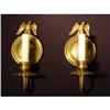 Image 1 : Pair of brass sconces . #2285032