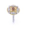 Image 8 : Natural Fancy Cognac & Yellow Diamond 18K Ring