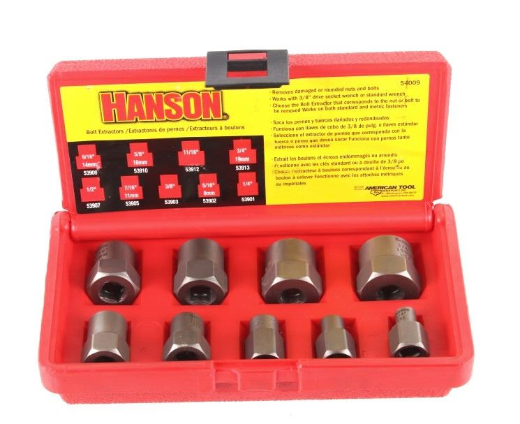 Irwin Hanson 54009 9 Piece SAE Bolt Extractor Set Barnebys